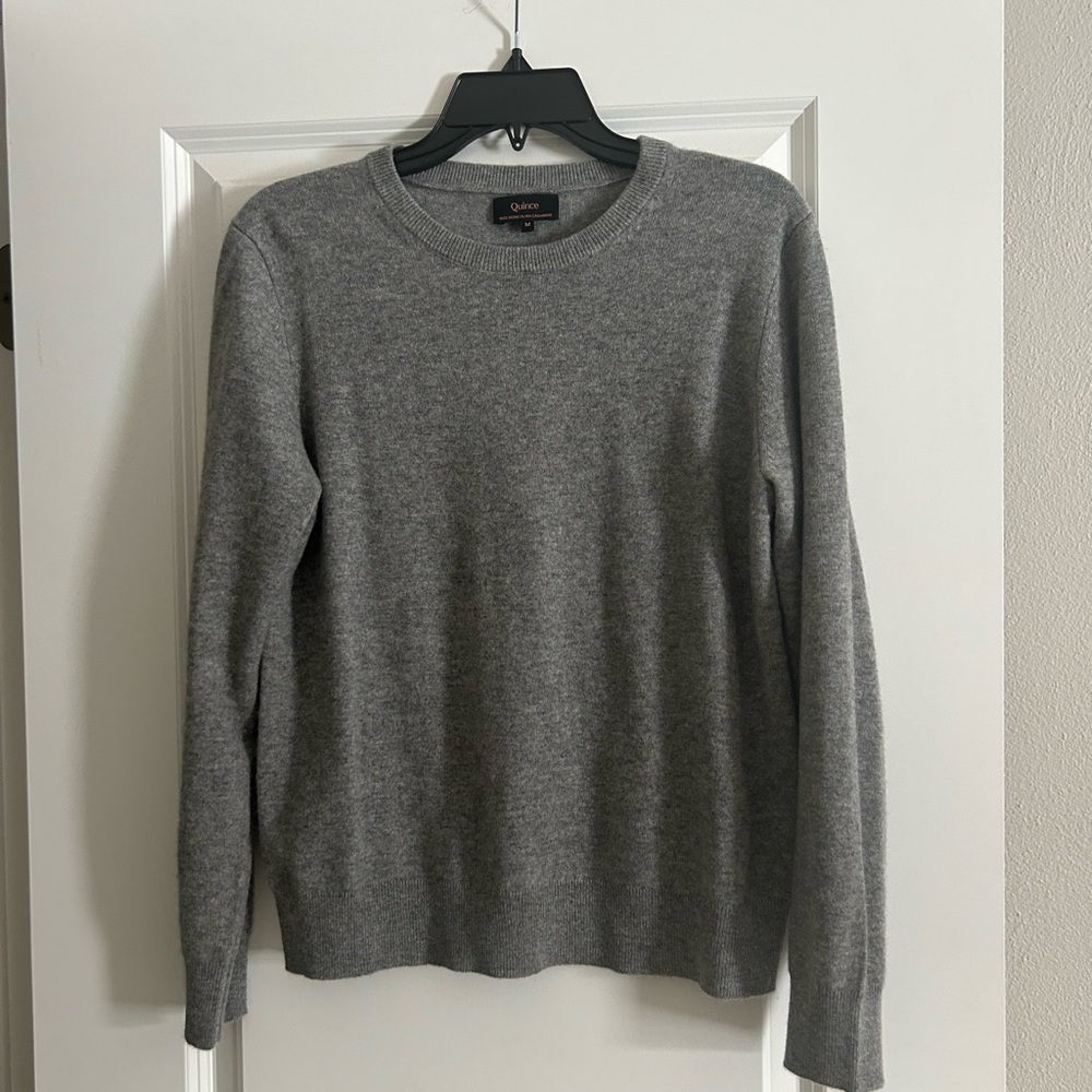 Quince women’s Crewneck Sweater in Gray